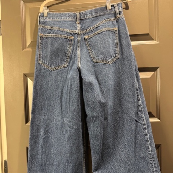 Abercrombie & Fitch High Rise Wide Leg Jeans Women’s Size 29 Medium Wash - Picture 1 of 5